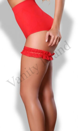 sexy giarettiera rossa provocative vanity island sexy lingerie 1